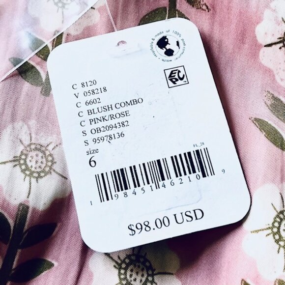 Free People Analise Polka Dot Button up Midi Skirt in Blush Combo (6) New/Tag - Picture 12 of 14